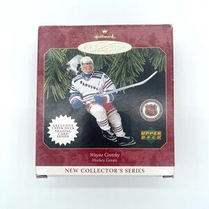 HALLMARK WAYNE GRETZKY NY RANGERS CHRISTMAS TREE ORNAMENT IN BOX W/ CARD